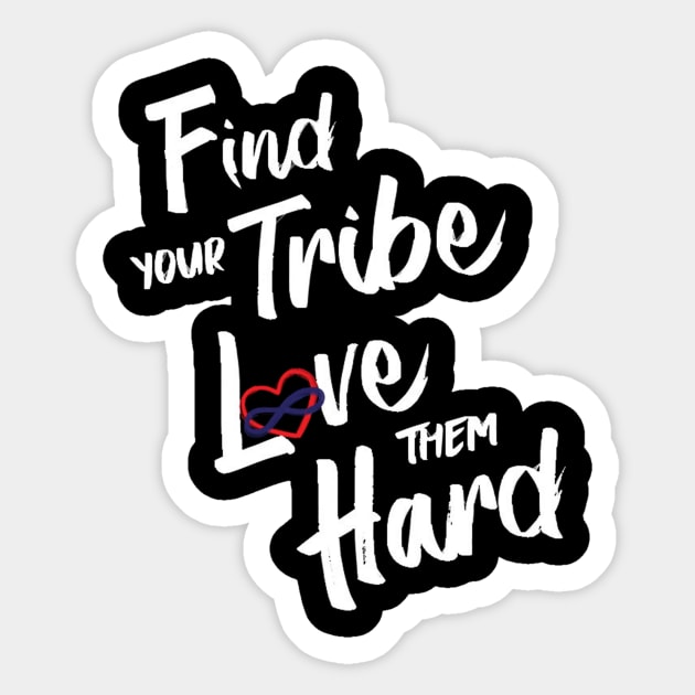 Find Your Tribe - Polyamory Infinite Heart Sticker by zaymen.bouragba